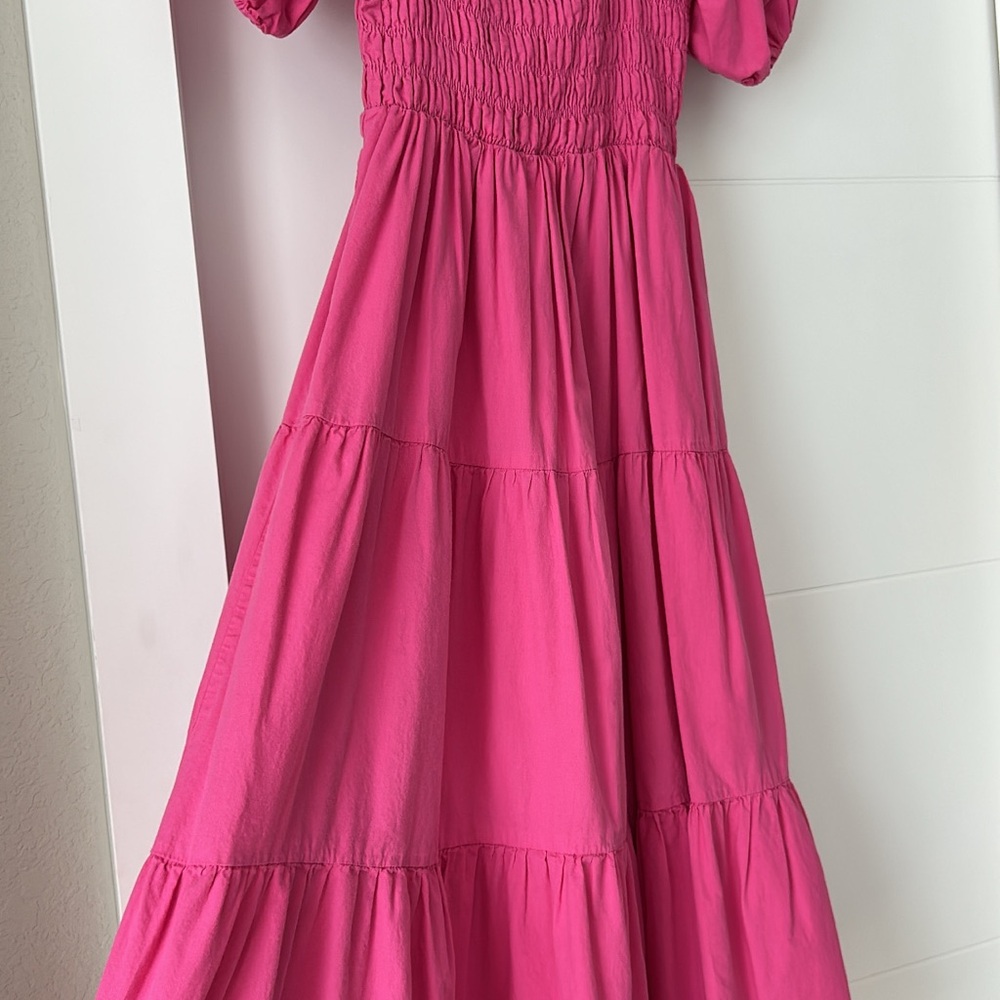 Pink Smocked Kids Dress